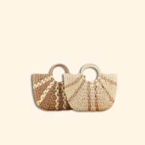 Handwoven Medium Ring Handle Bag
